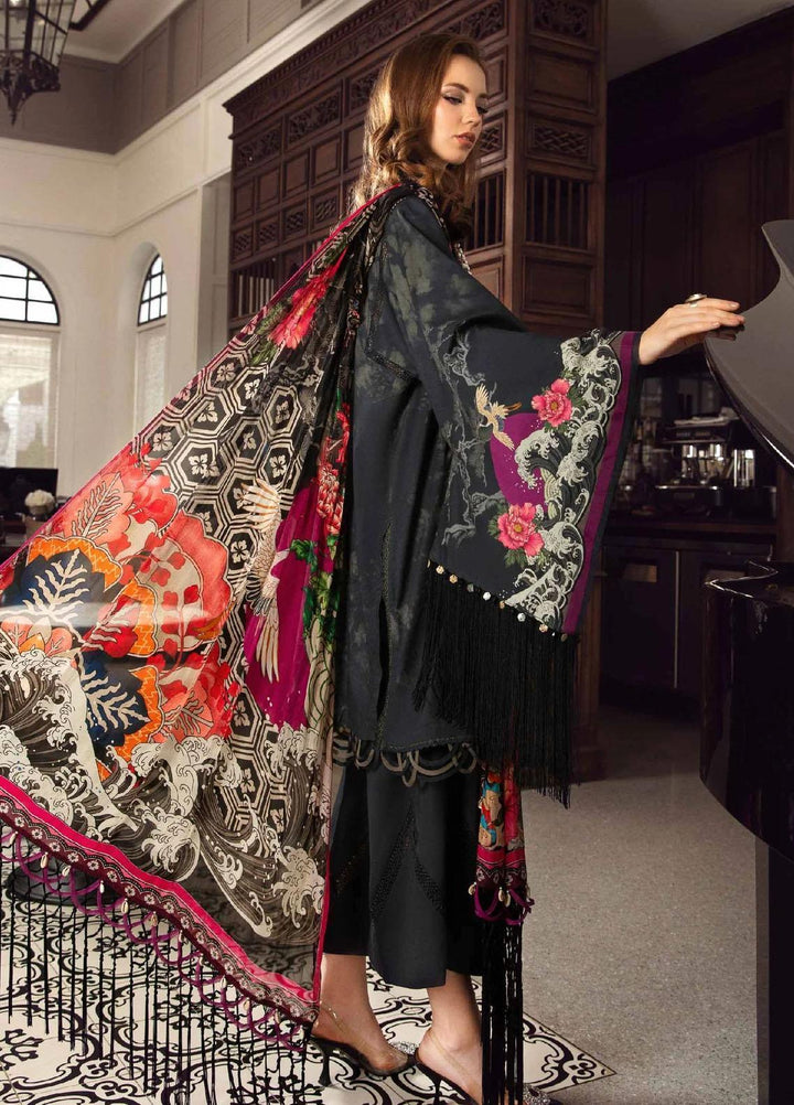 M Prints By Maria B Embroidered Cambric Suits Unstitched 3 Piece MB23MPFE 2B - Winter Collection