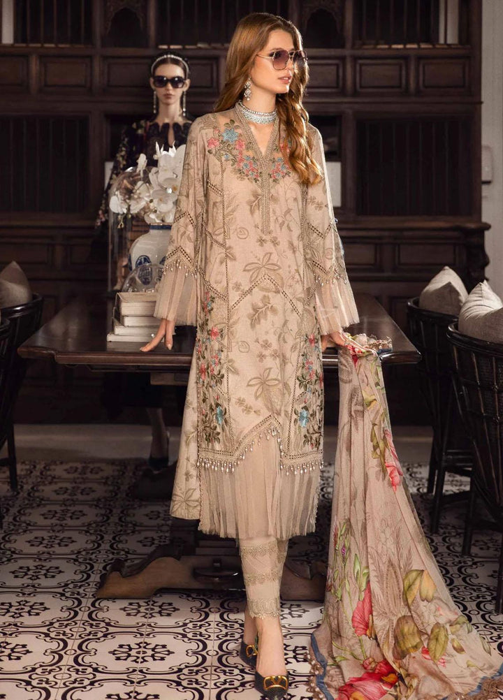 M Prints By Maria B Embroidered Cambric Suits Unstitched 3 Piece MB23MPFE 3A - Winter Collection