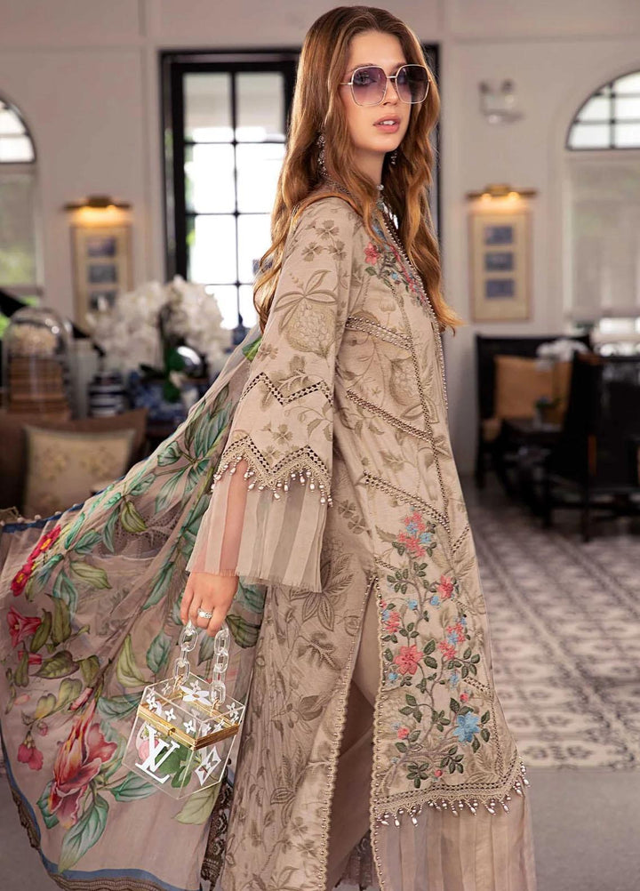 M Prints By Maria B Embroidered Cambric Suits Unstitched 3 Piece MB23MPFE 3A - Winter Collection