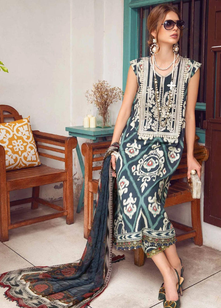 M Prints By Maria B Embroidered Cambric Suits Unstitched 3 Piece MB23MPFE 4B - Winter Collection