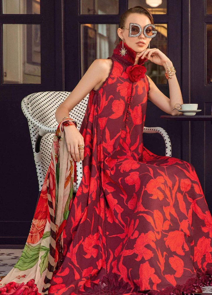 M Prints By Maria B Embroidered Cambric Suits Unstitched 3 Piece MB23MPFE 5A - Winter Collection