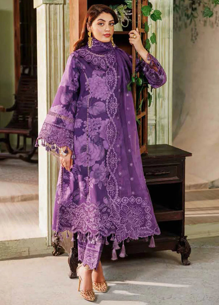 Maahi By Alizeh Fashion Embroidered Lawn Suit Unstitched 3 Piece AFB24M2 D-08 Zauq - Summer Collection