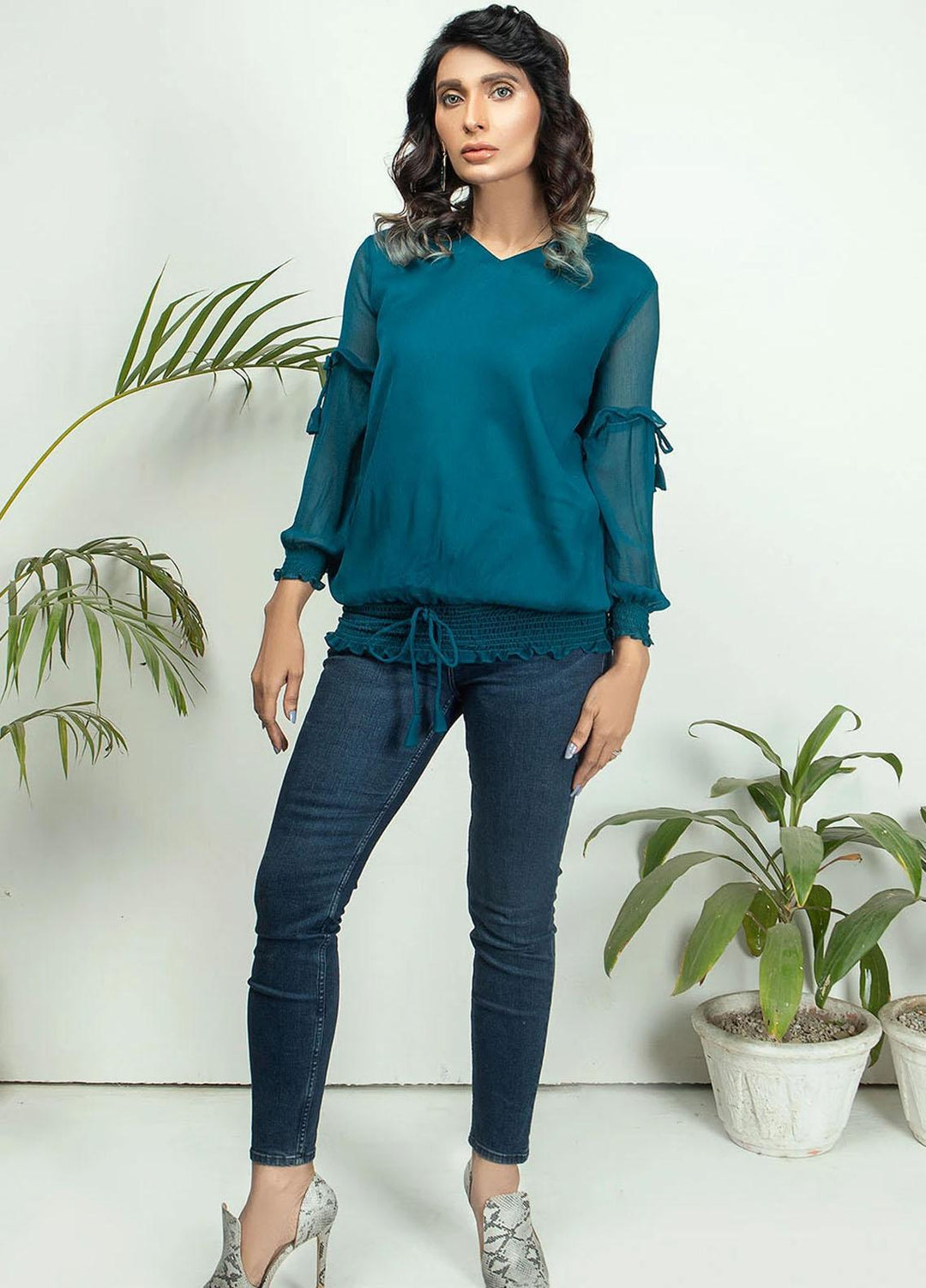 Madame Casual Pret Chiffon Top MDM21NP Z16