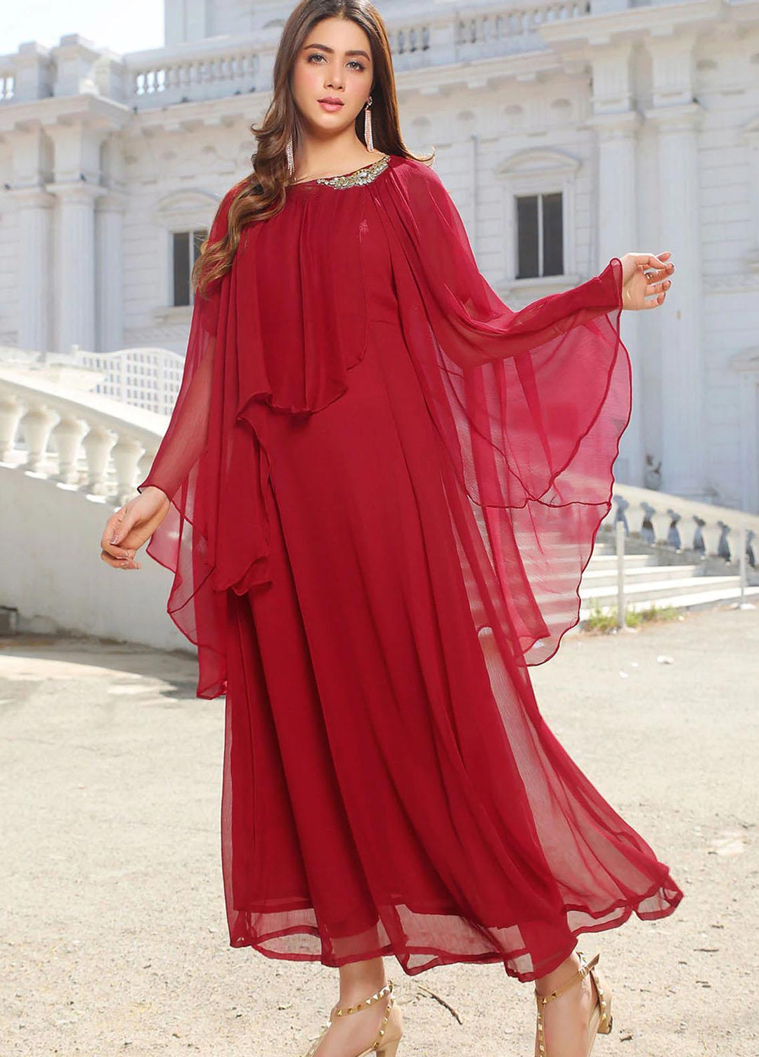 Madame Pret Embroidered Chiffon Maxi MDM22PE 2491