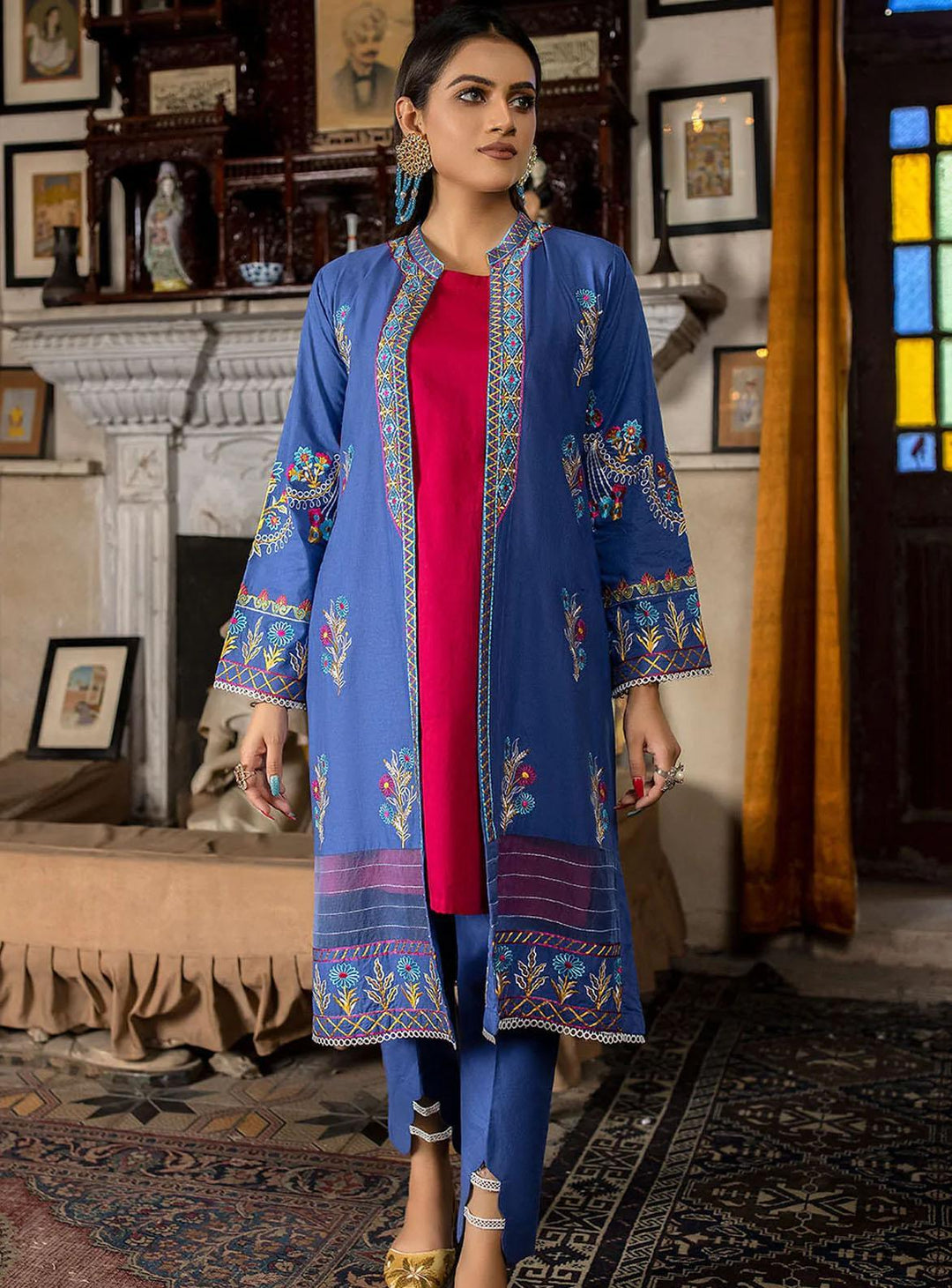 Madame Pret Embroidered Cotton 3 Piece MDM22E 2505