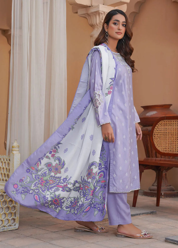 Madame Pret Embroidered Linen 3 Piece Suit 7037