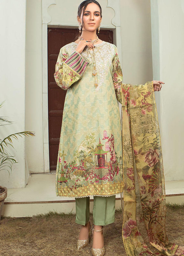 Madame Pret Embroidered Cotton 3 Piece Suit MDM21ZV 2418