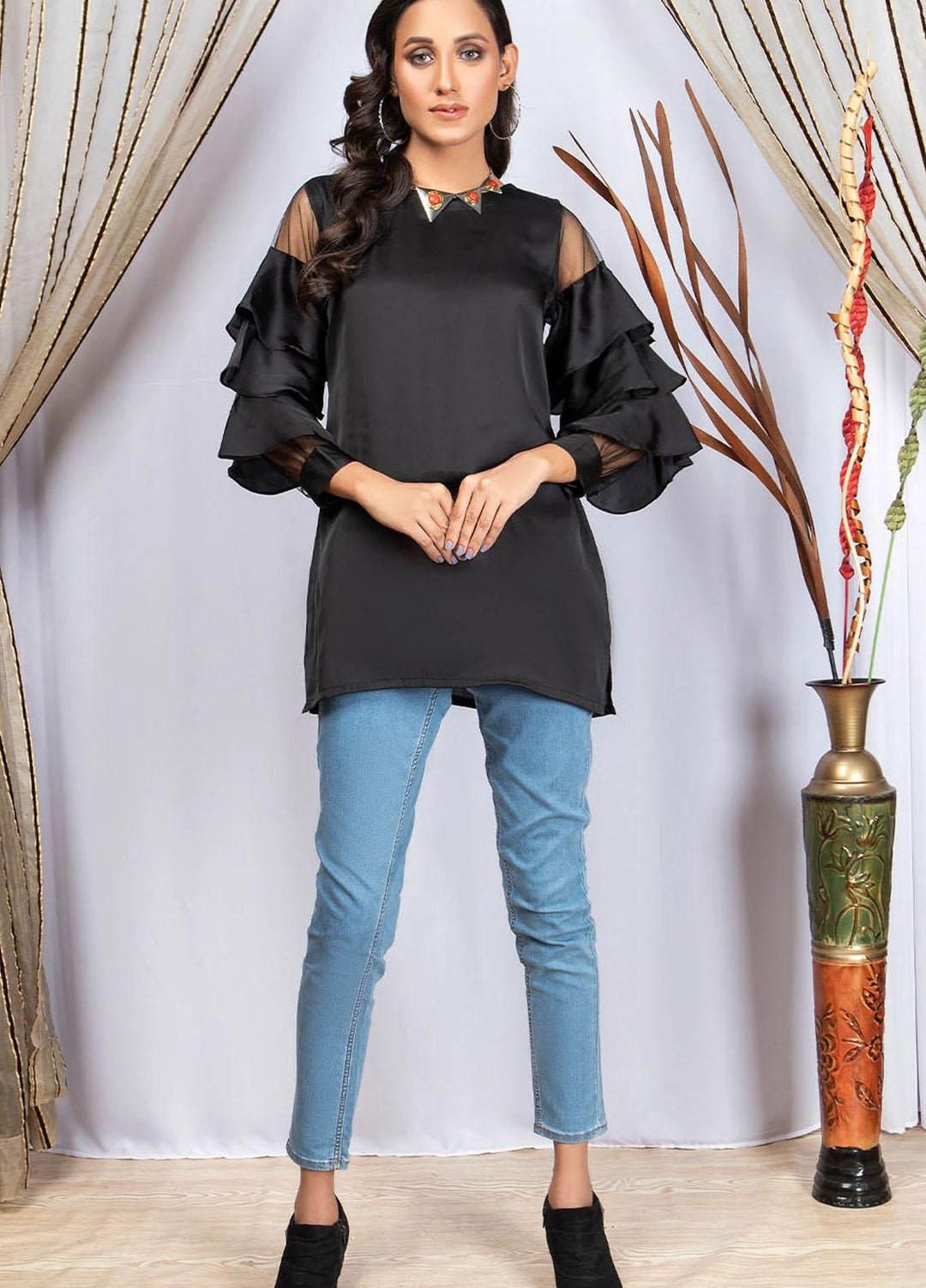 Madame Casual Pret Silk Top MDM21NP Z06