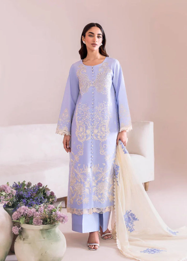 Magnolia Garden by Manara Embroidered Lawn Suits Unstitched 3 Piece MNA25MG Iris - Summer Collection