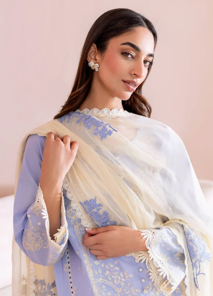 Magnolia Garden by Manara Embroidered Lawn Suits Unstitched 3 Piece MNA25MG Iris - Summer Collection