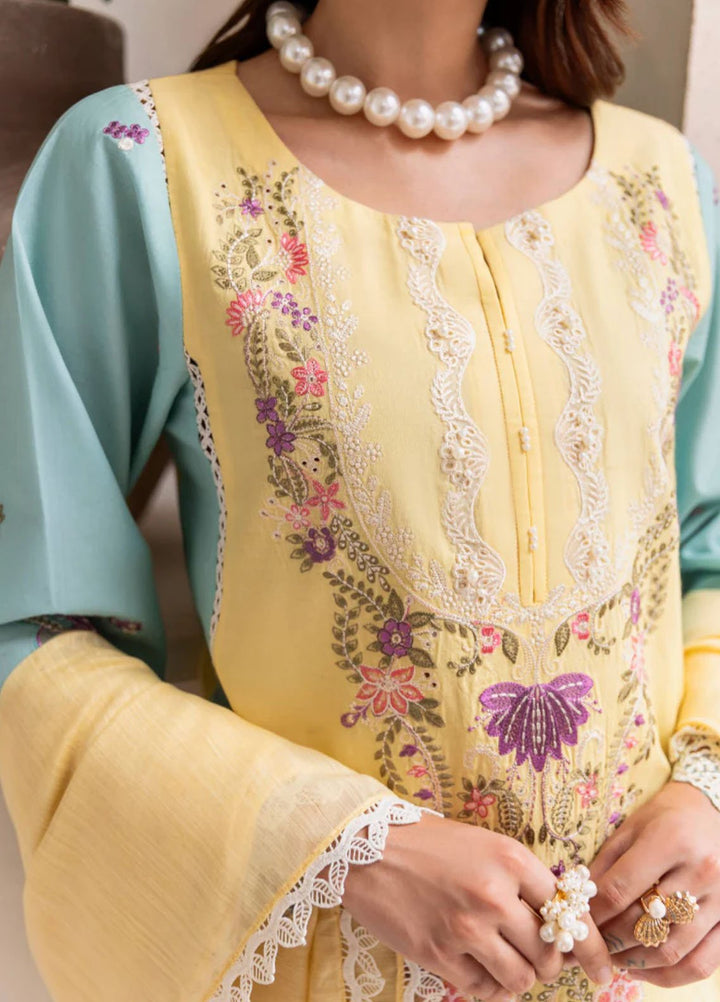 Magnolia Garden by Manara Embroidered Lawn Suits Unstitched 3 Piece MNA25MG Macaron - Summer Collection