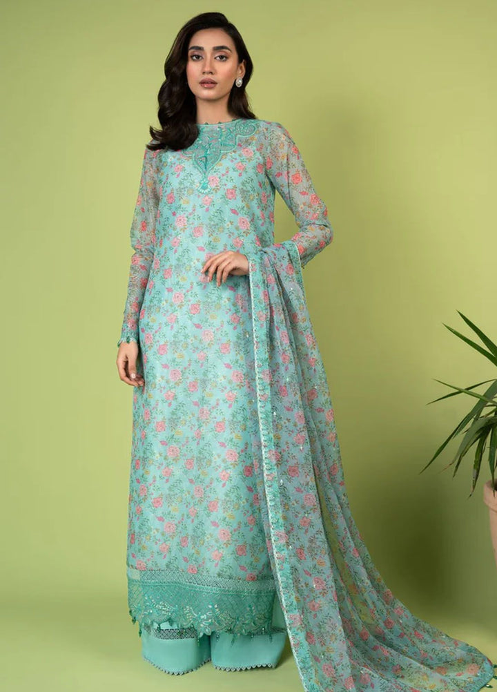 Mah-e-Meer by Meeral Embroidered Khaadi Net Suits Unstitched 3 Piece MRL24M Afsaana - Summer Collection