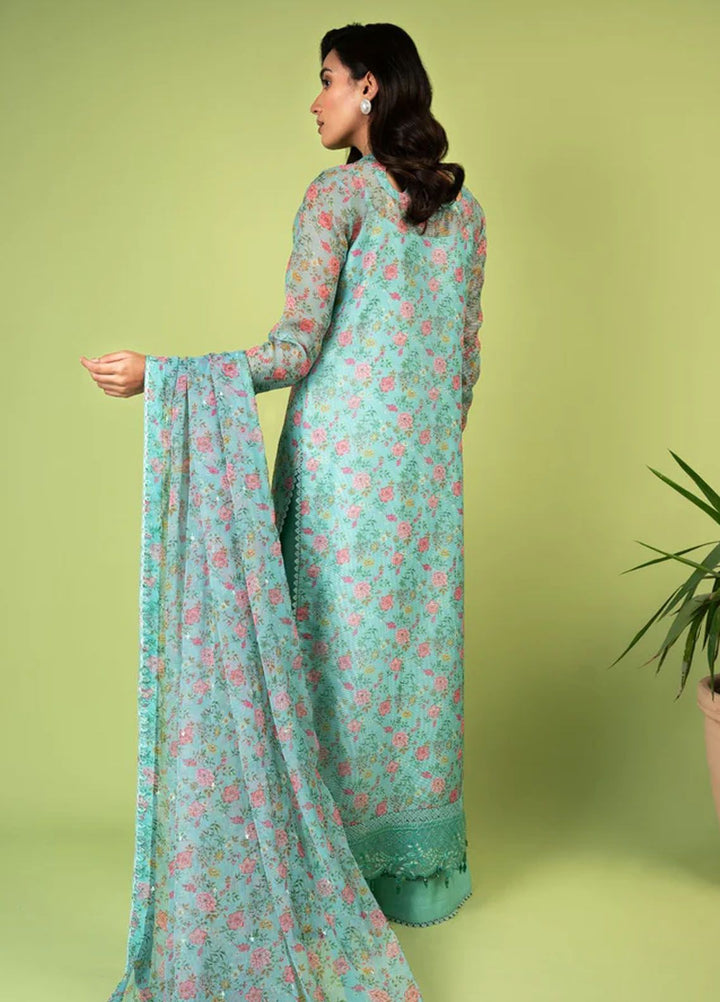 Mah-e-Meer by Meeral Embroidered Khaadi Net Suits Unstitched 3 Piece MRL24M Afsaana - Summer Collection