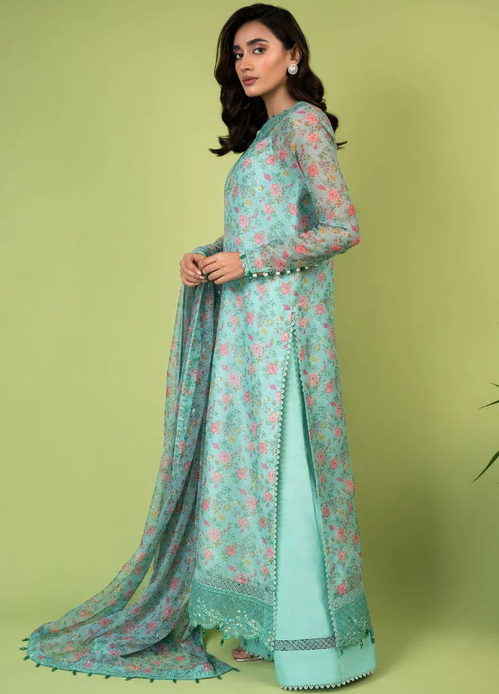Mah-e-Meer by Meeral Embroidered Khaadi Net Suits Unstitched 3 Piece MRL24M Afsaana - Summer Collection