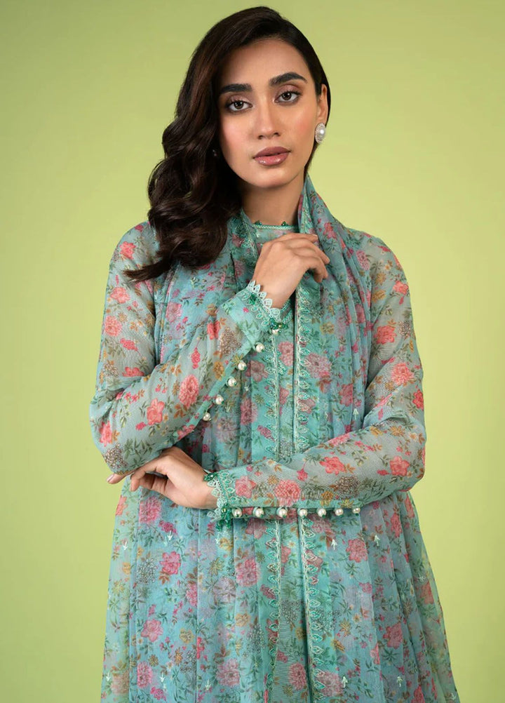 Mah-e-Meer by Meeral Embroidered Khaadi Net Suits Unstitched 3 Piece MRL24M Afsaana - Summer Collection