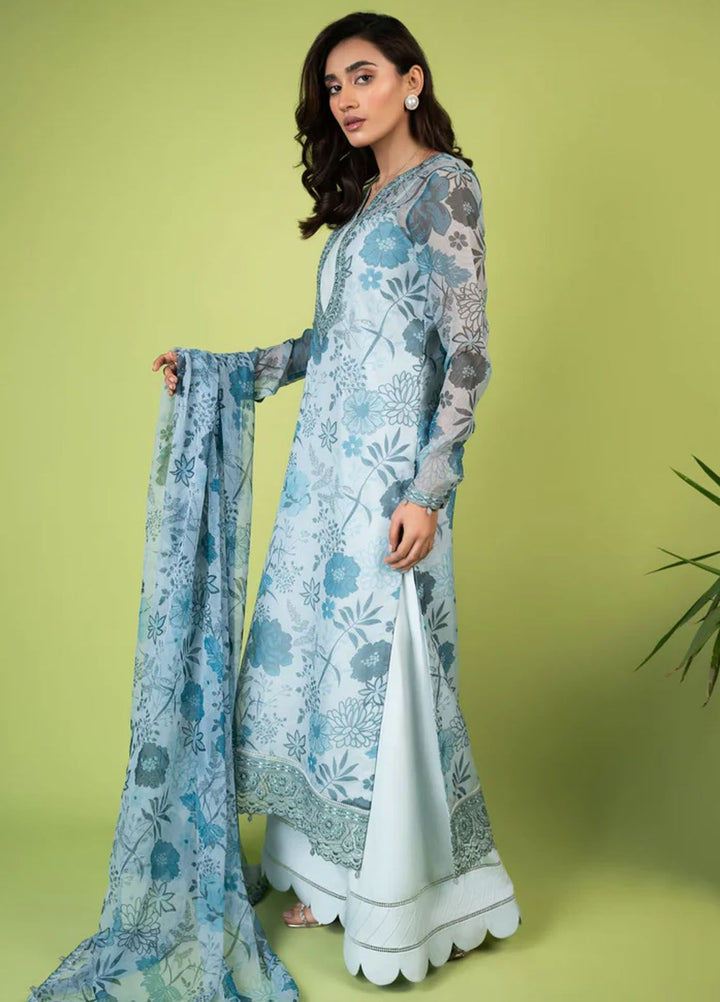 Mah-e-Meer by Meeral Embroidered Khaadi Net Suits Unstitched 3 Piece MRL24M Meeraz - Summer Collection