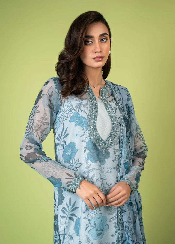 Mah-e-Meer by Meeral Embroidered Khaadi Net Suits Unstitched 3 Piece MRL24M Meeraz - Summer Collection