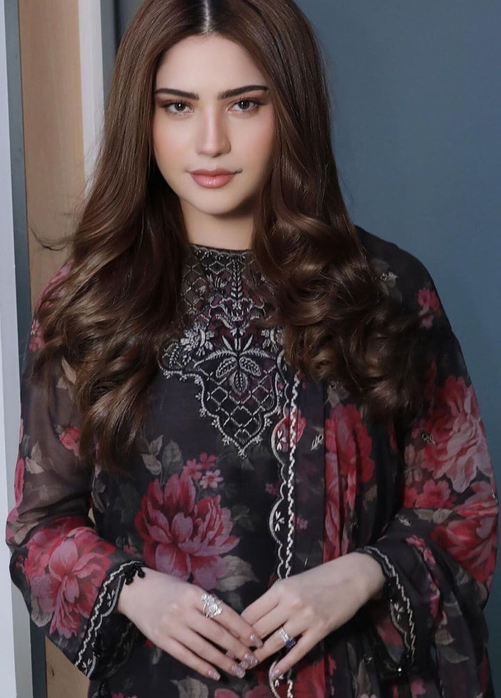 Mah-e-Meer by Meeral Embroidered Khaadi Net Suits Unstitched 3 Piece MRL24M Mehroosh - Summer Collection