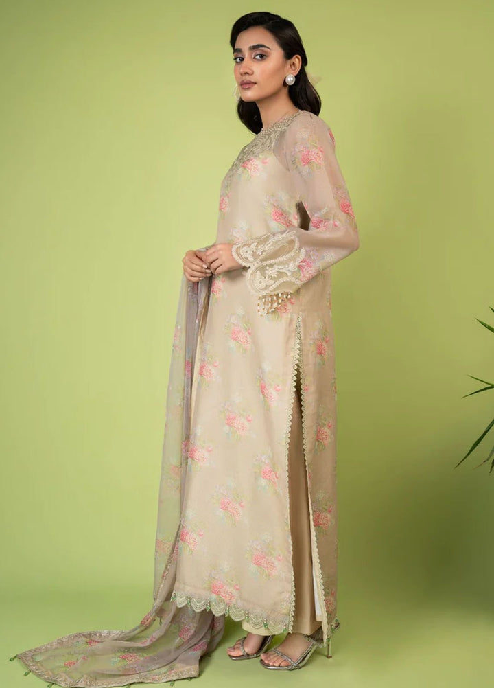 Mah-e-Meer by Meeral Embroidered Khaadi Net Suits Unstitched 3 Piece MRL24M Zuriya - Summer Collection