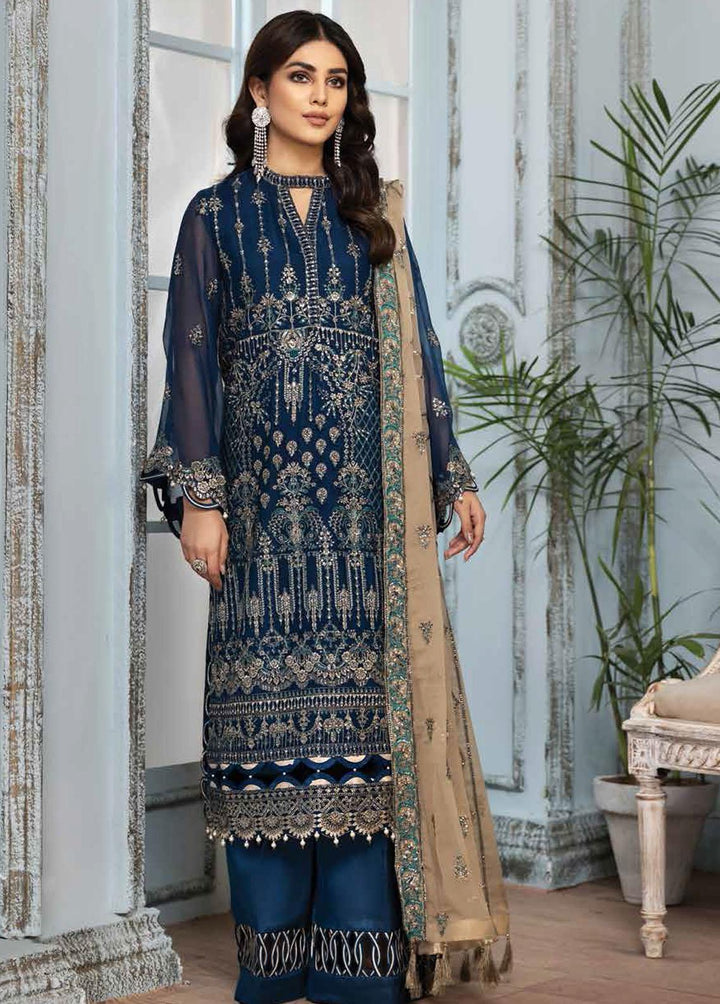 Mah-e-Ru By Alizeh Fashion Embroidered Chiffon Suits Unstitched 3 Piece AFB21MR 06 Nousha - Luxury Collection