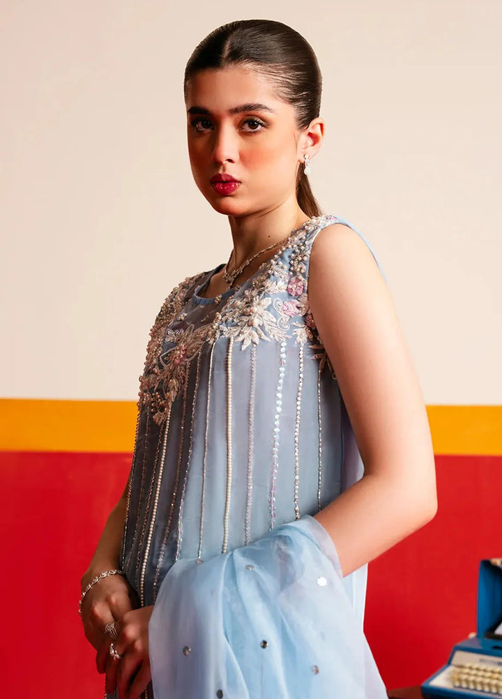 Maham Sultan Embroidered Pret Raw Silk 3 Piece Suit Meraki