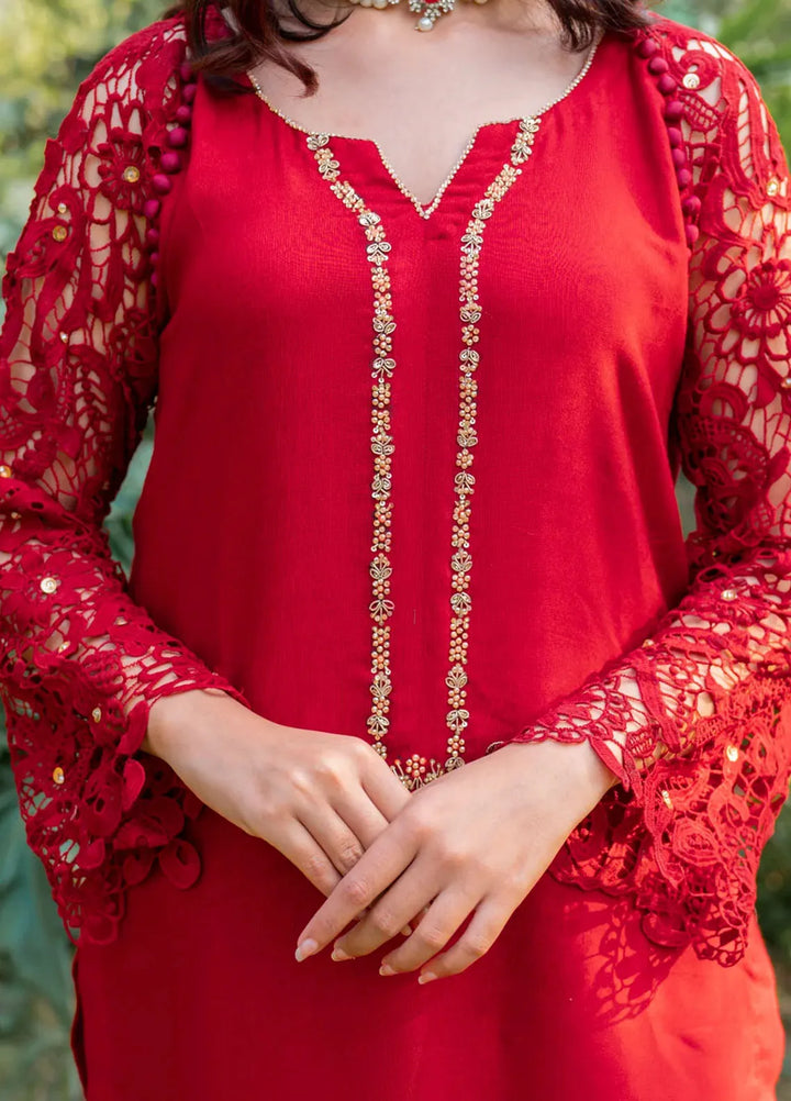 Maham Sultan Pret Embroidered 3 Piece Suit Anmol