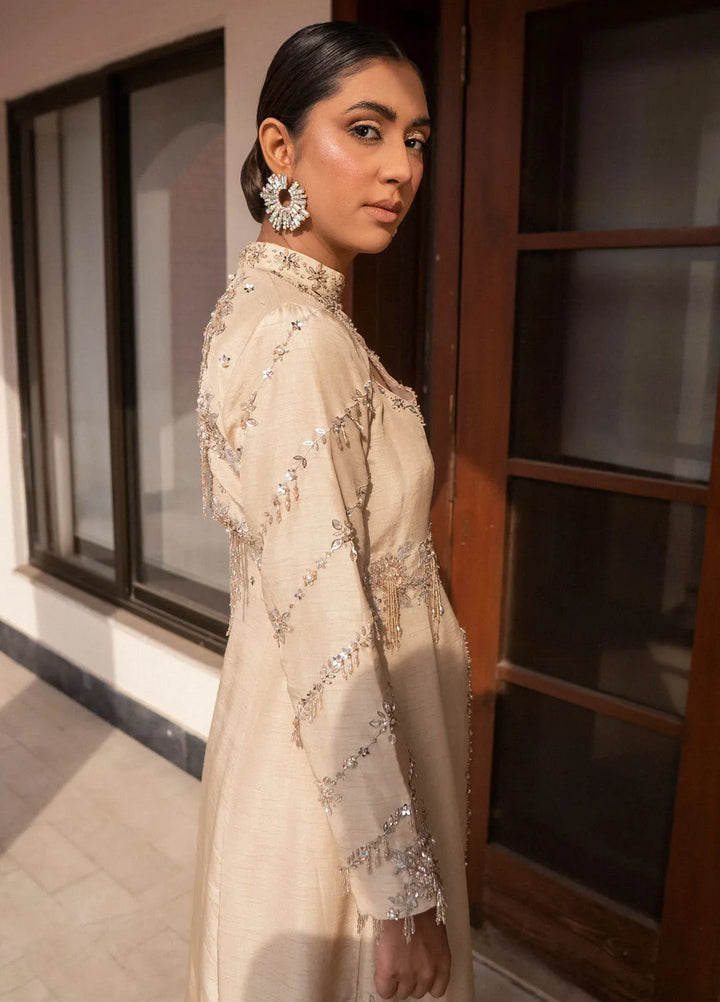 Maham Sultan Pret Embroidered Korean Silk 2 Piece Suit Mehna