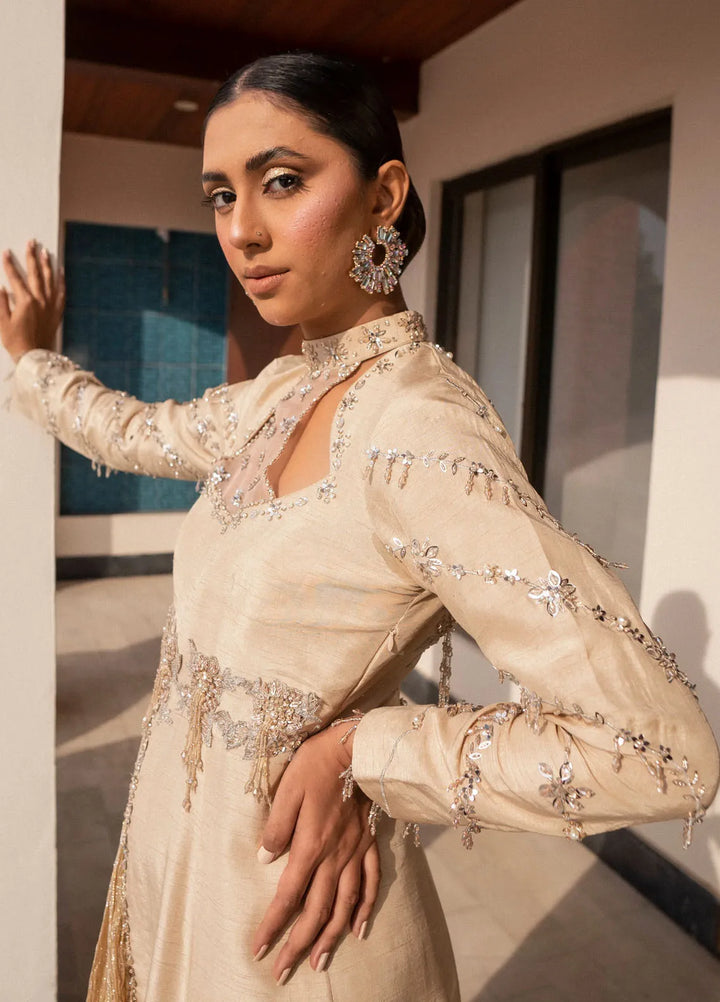 Maham Sultan Pret Embroidered Korean Silk 2 Piece Suit Mehna