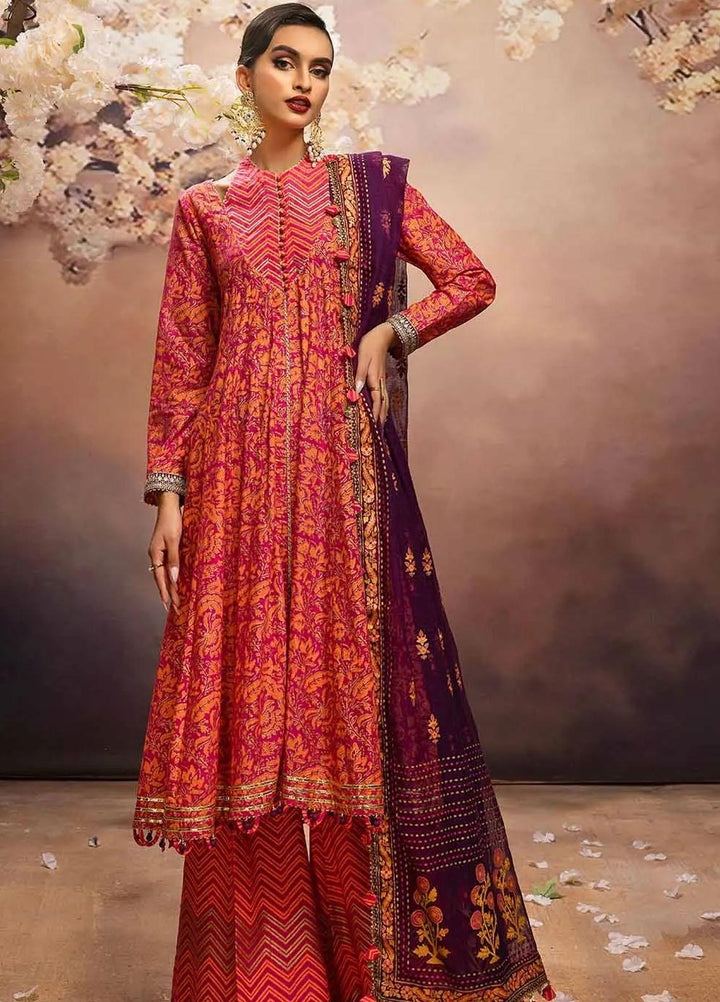 Maharani Muse By Gul Ahmed Embroidered Lawn Suits Unstitched 3 Piece GA23MM CN-32024 - Festive Collection