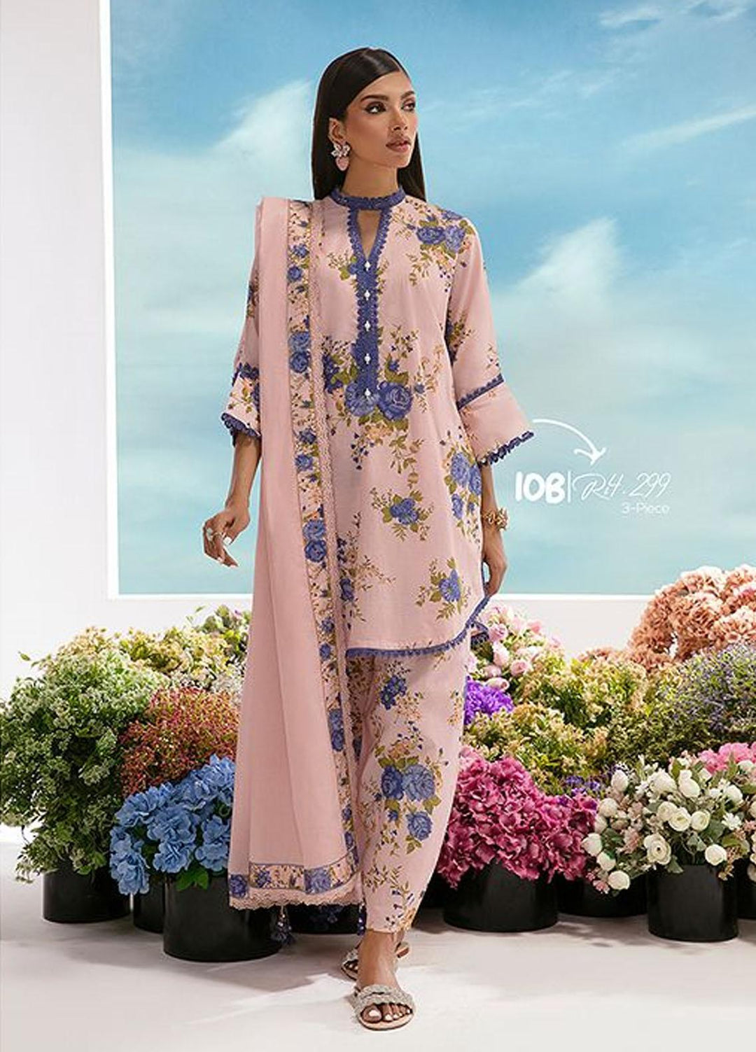 MAHAY by Sana Safinaz Printed Lawn Suits Unstitched 3 Piece SS23MH D-10B - Summer Collection