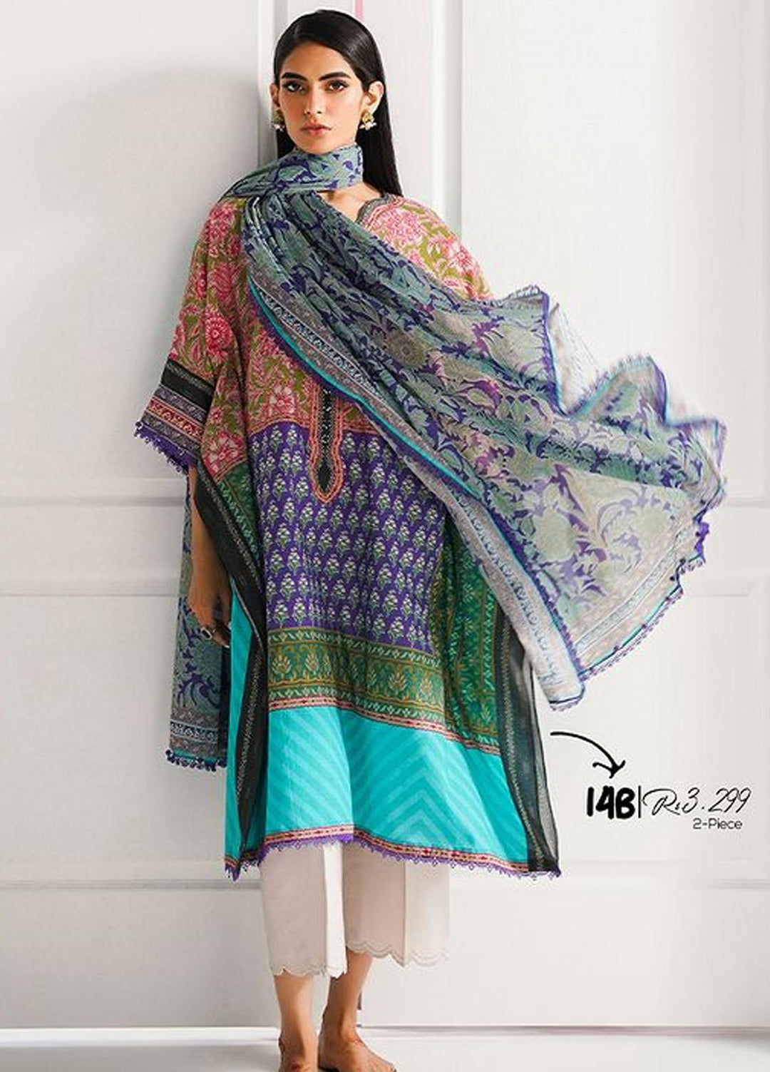 MAHAY by Sana Safinaz Printed Lawn Suits Unstitched 2 Piece SS23MH D-14B - Summer Collection