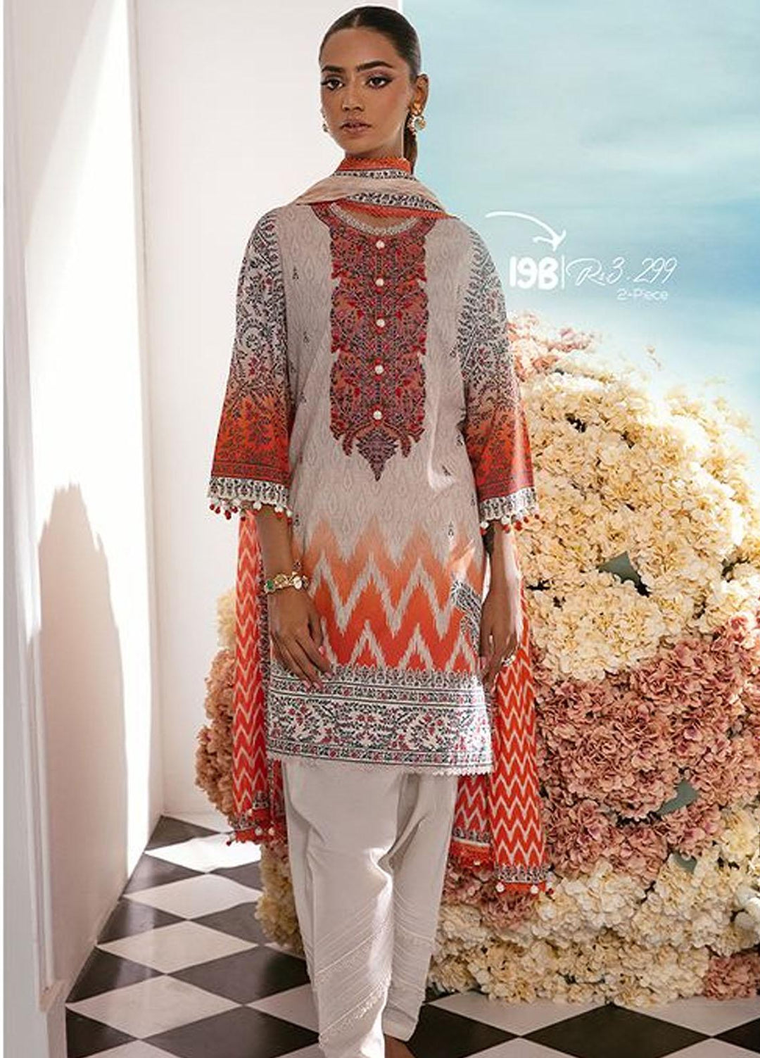 MAHAY by Sana Safinaz Printed Lawn Suits Unstitched 2 Piece SS23MH D-19B - Summer Collection