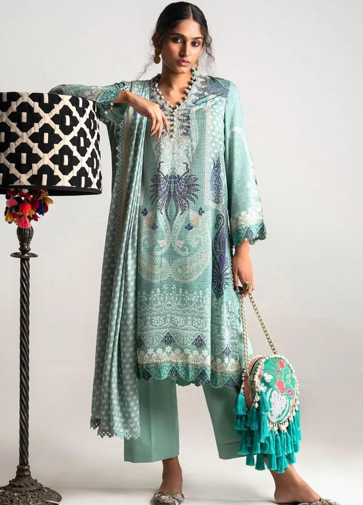 Mahay By Sana Safinaz Embroidered Linen Suits Unstitched 3 Piece SS23MHW 10B - Winter Collection