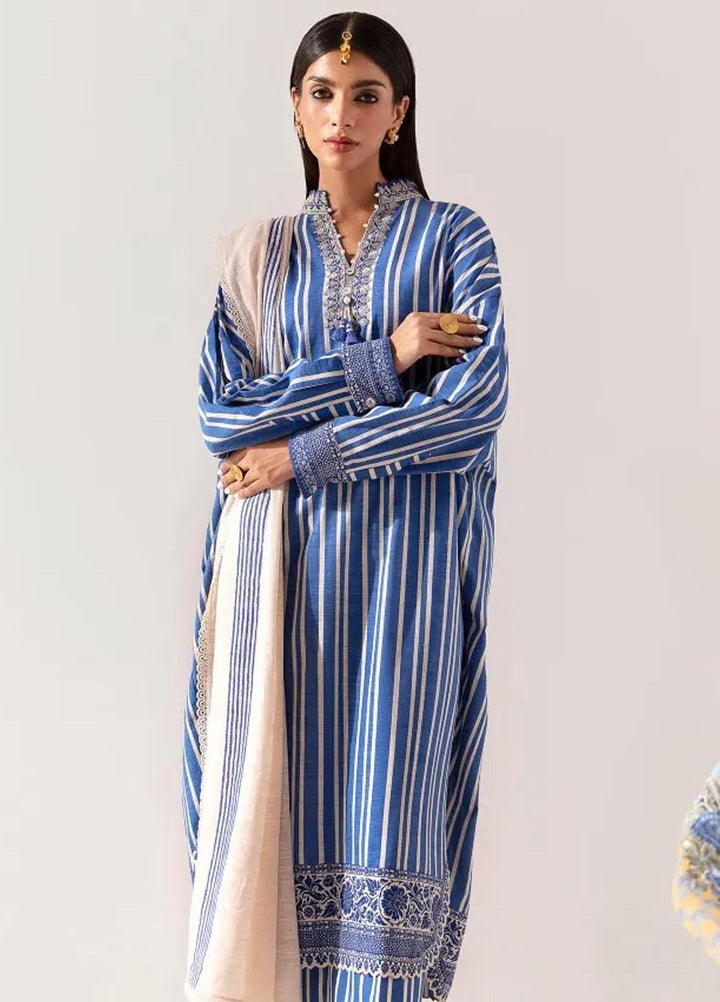 Mahay By Sana Safinaz Embroidered Slub Suits Unstitched 3 Piece SS23MHW 2A - Winter Collection