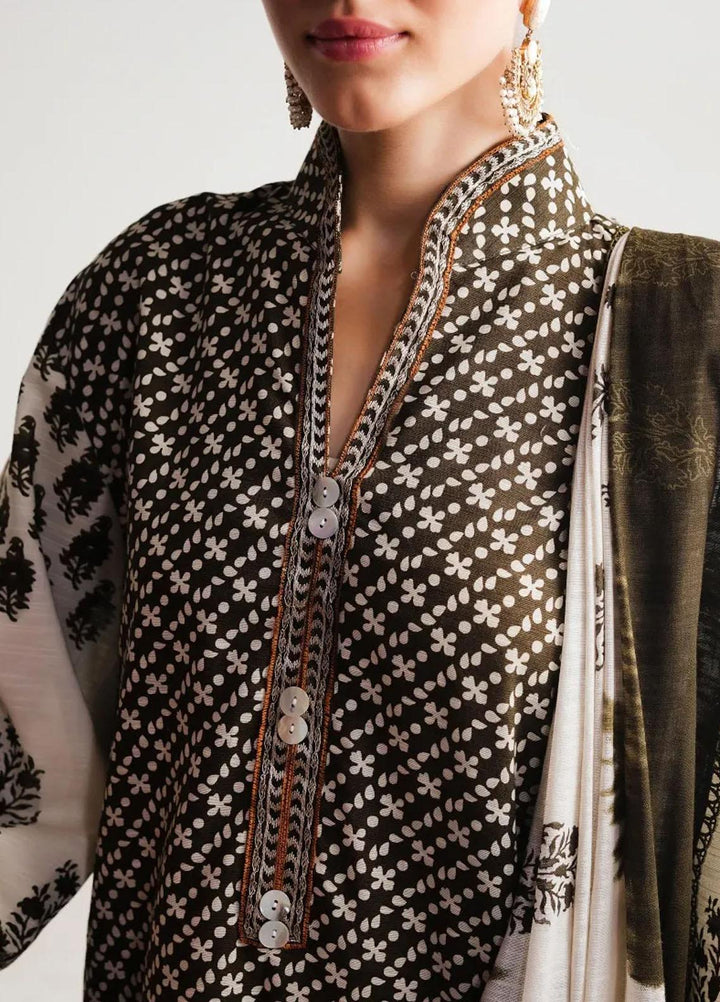 Mahay By Sana Safinaz Embroidered Slub Suits Unstitched 2 Piece SS23MHW 4A - Winter Collection