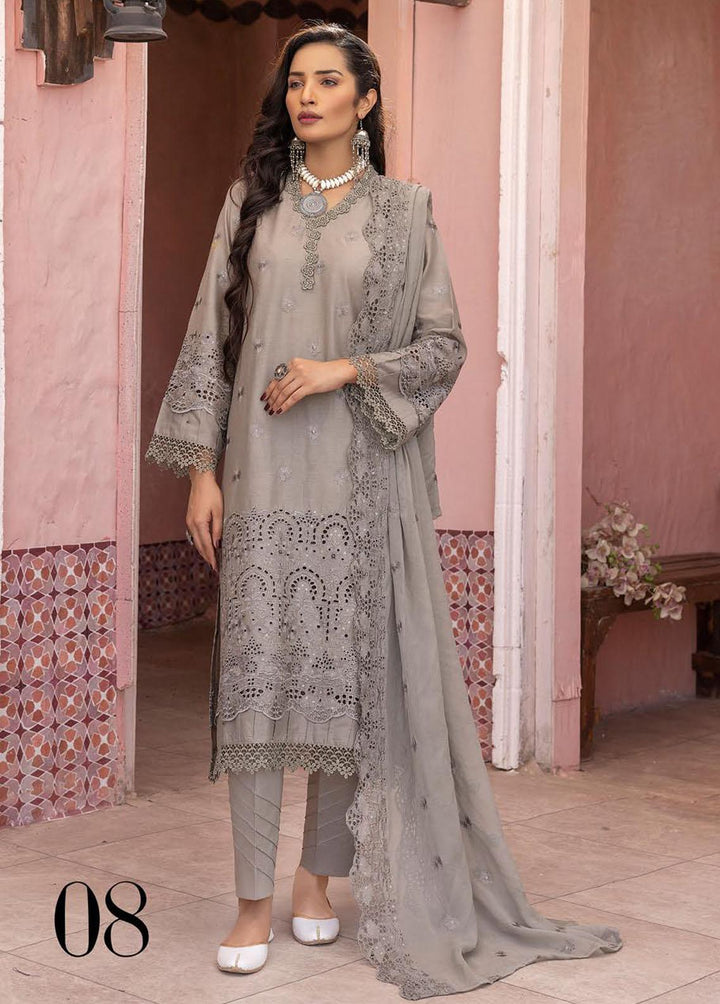 Mahees By Riaz Arts Embroidered Lawn Suits Unstitched 3 Piece RA23-M21 08 - Summer Collection