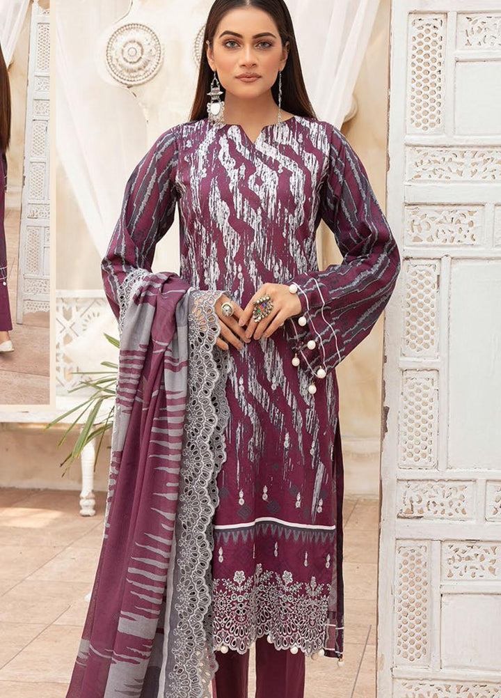Mahee's By Riaz Arts Embroidered Lawn Suits Unstitched 3 Piece RA22MEL D-05 - Summer Collection