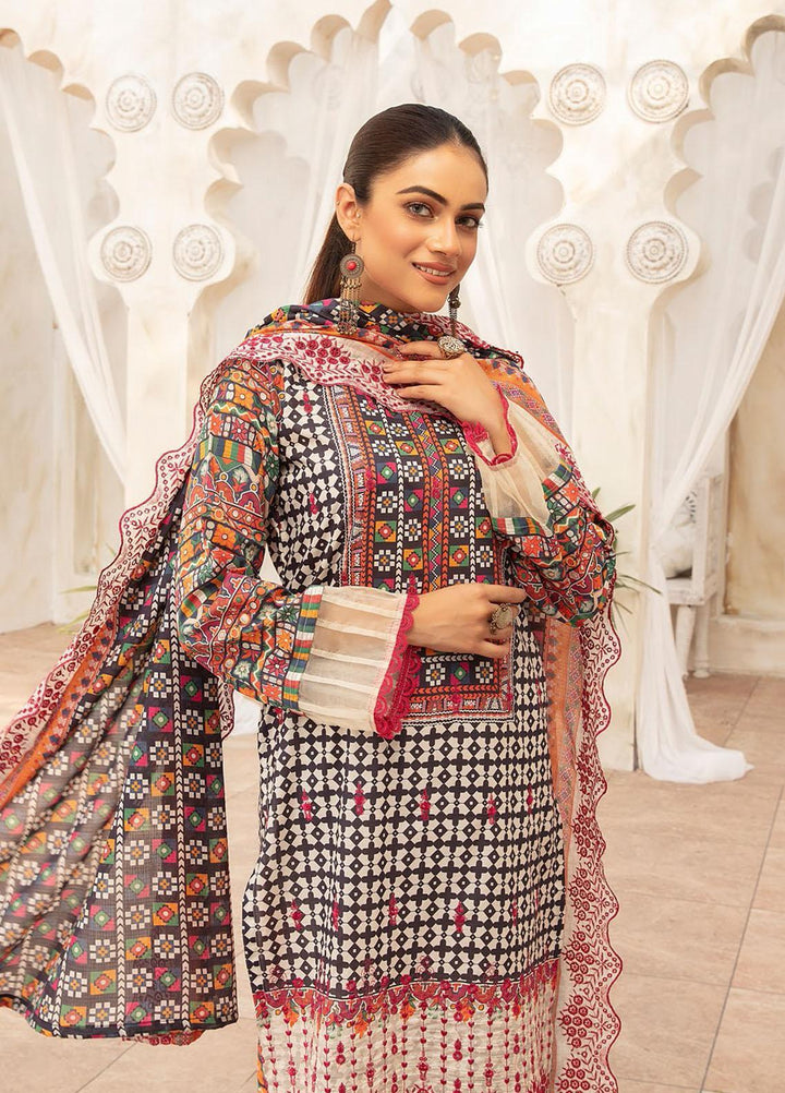 Mahee's By Riaz Arts Embroidered Lawn Suits Unstitched 3 Piece RA22MEL D-06 - Summer Collection