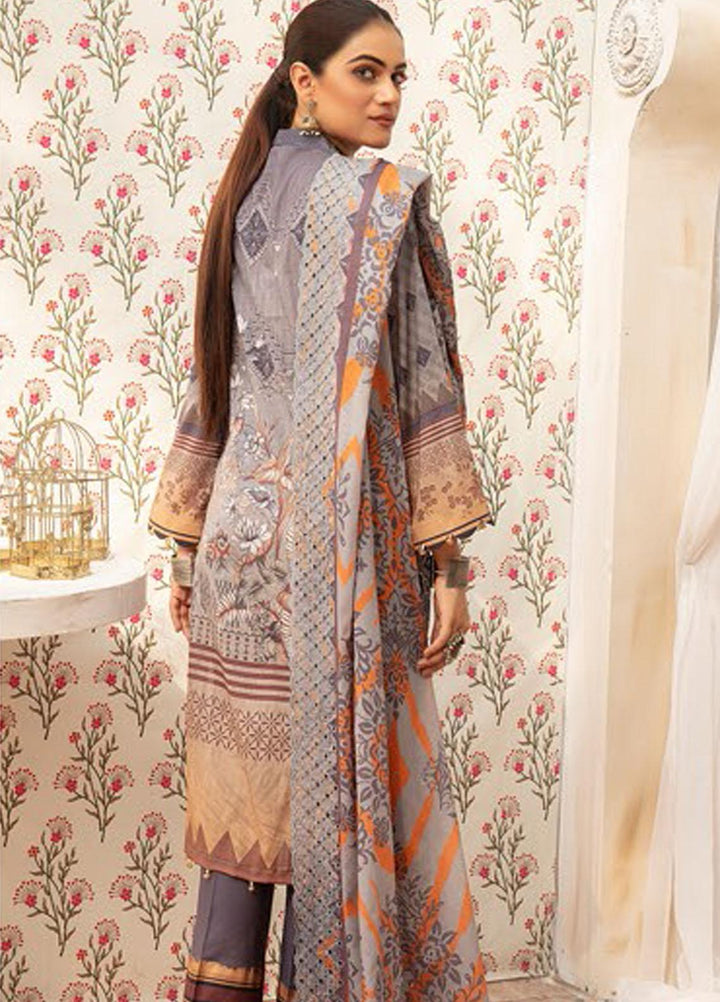 Mahee's By Riaz Arts Embroidered Lawn Suits Unstitched 3 Piece RA22MEL D-10 - Summer Collection