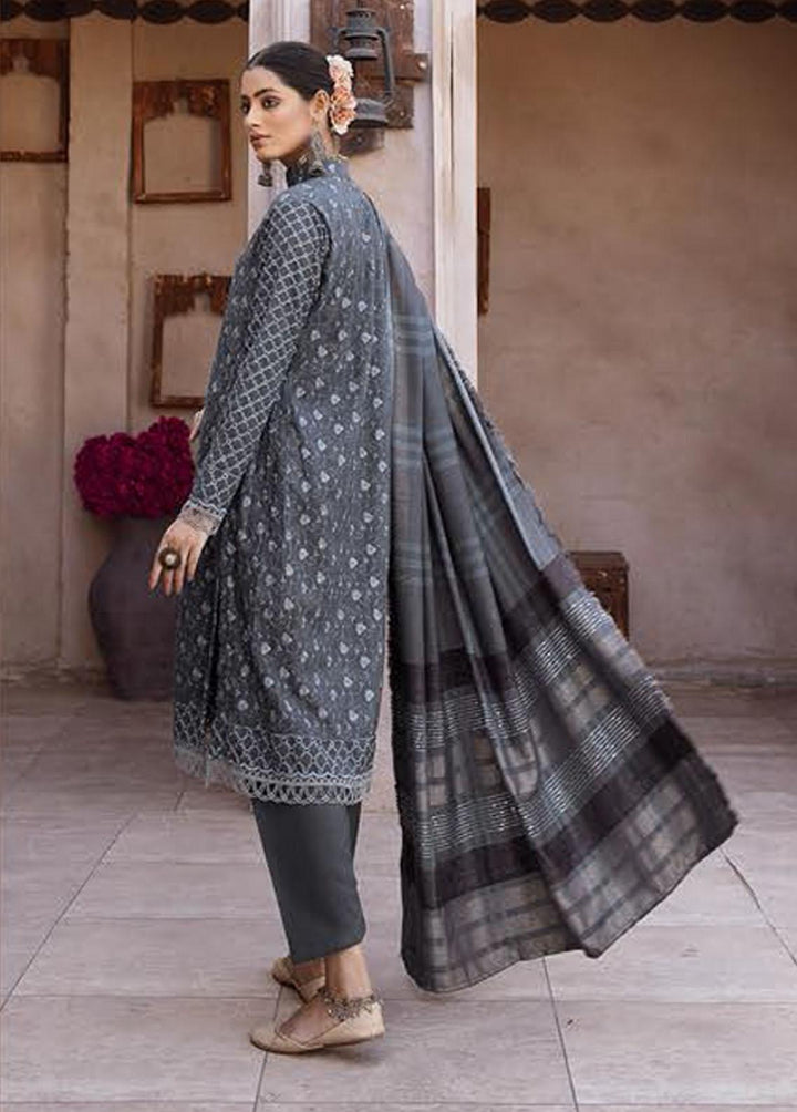 Mahee's By Riaz Arts Embroidered Leather Peach Suits Unstitched 3 Piece RA22-M7 06 - Winter Collection