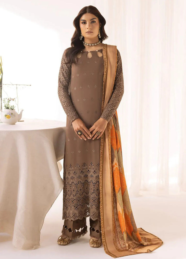 Mahees By Riaz Arts ChikanKari Slub Suit Unstitched 3 Piece RA24CW D-05 - Winter Collection