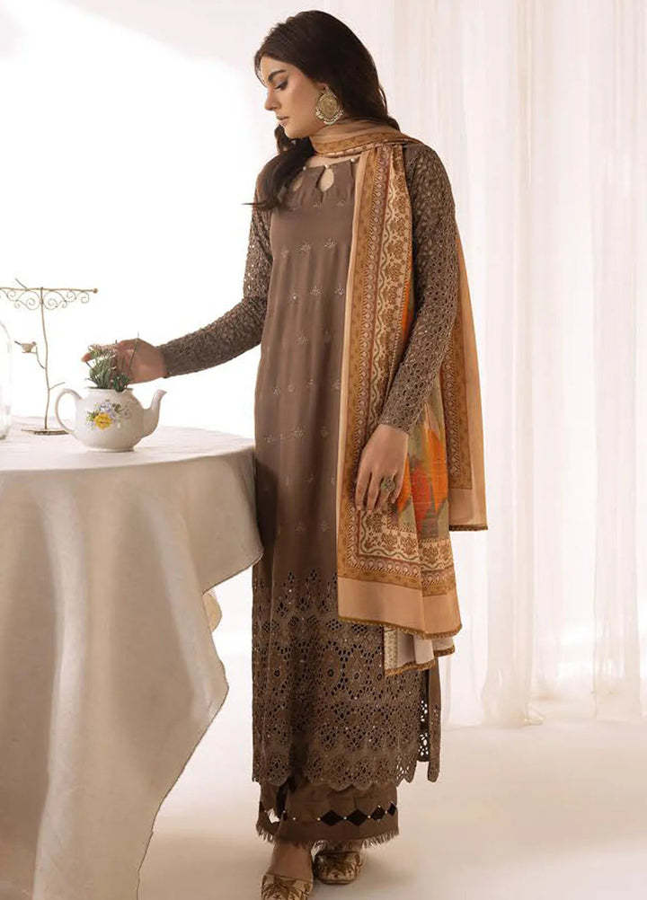 Mahees By Riaz Arts ChikanKari Slub Suit Unstitched 3 Piece RA24CW D-05 - Winter Collection