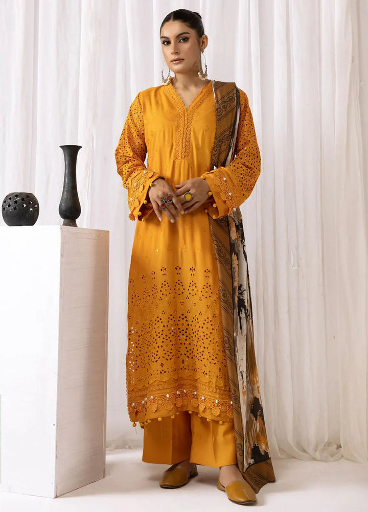 Mahees By Riaz Arts ChikanKari Slub Suit Unstitched 3 Piece RA24CW D-07 - Winter Collection