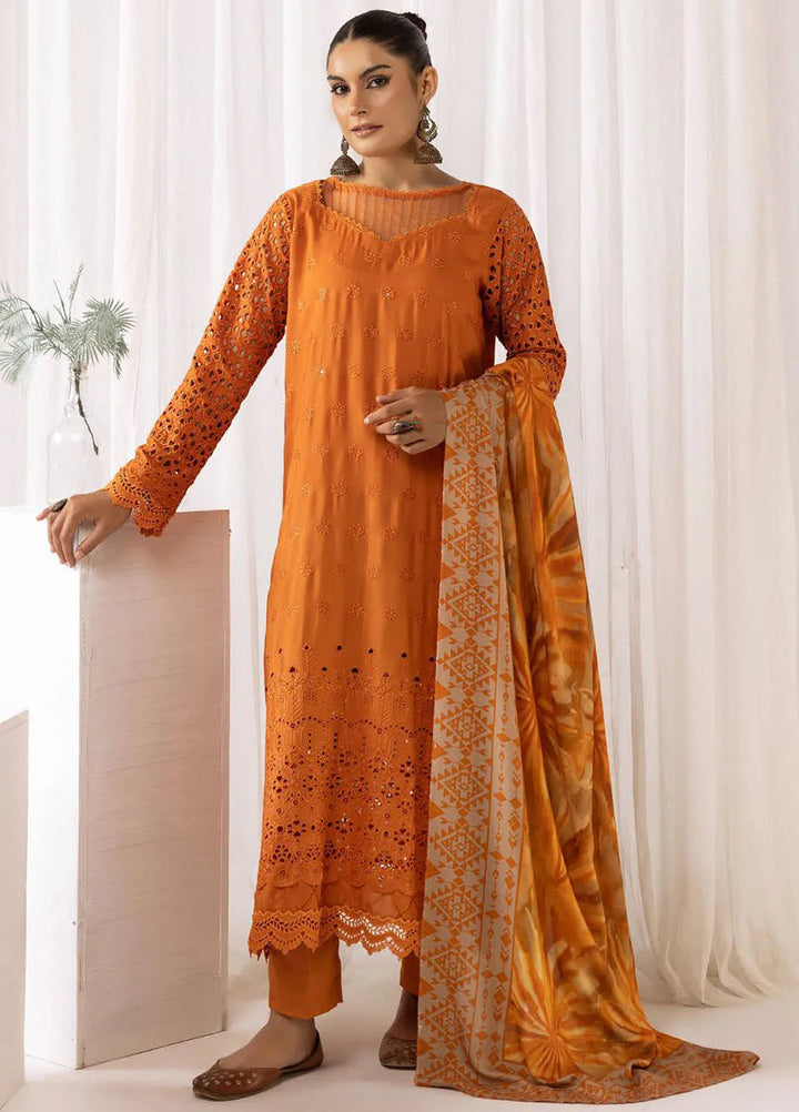 Mahees By Riaz Arts ChikanKari Slub Suit Unstitched 3 Piece RA24CW D-09 - Winter Collection