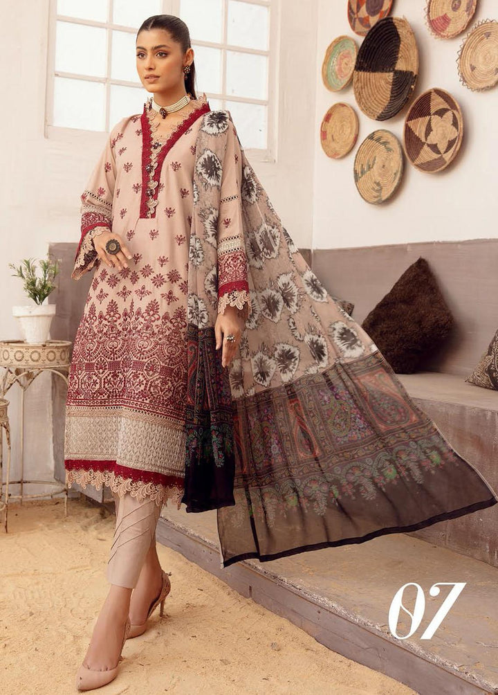 Mahees By Riaz Arts Embroidered  Suits Unstitched 3 Piece RA23-M15 07 - Summer Collection
