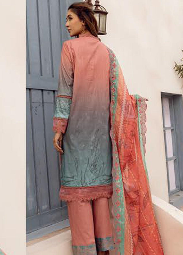 Mahees By Riaz Arts Embroidered Lawn Suits Unstitched 3 Piece RA23-M8 D-10 - Summer Collection