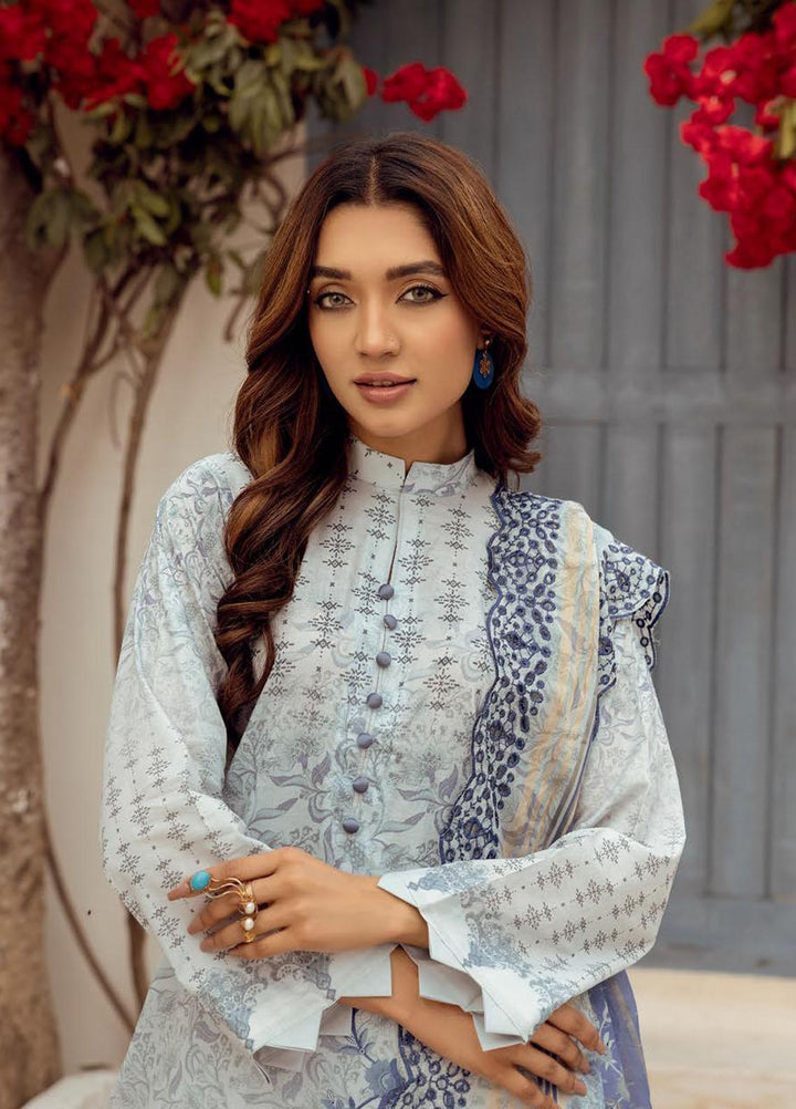 Mahees By Riaz Arts Embroidered Lawn Suits Unstitched 3 Piece RA23-M8 D-4 - Summer Collection