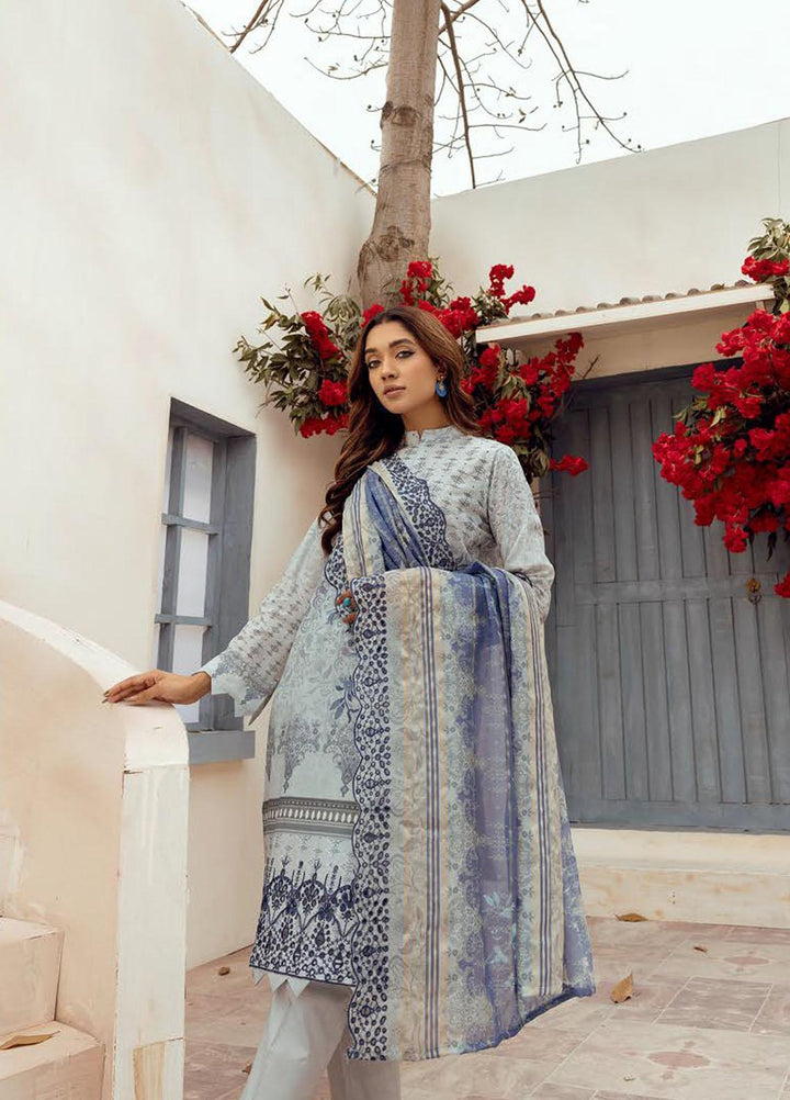 Mahees By Riaz Arts Embroidered Lawn Suits Unstitched 3 Piece RA23-M8 D-4 - Summer Collection