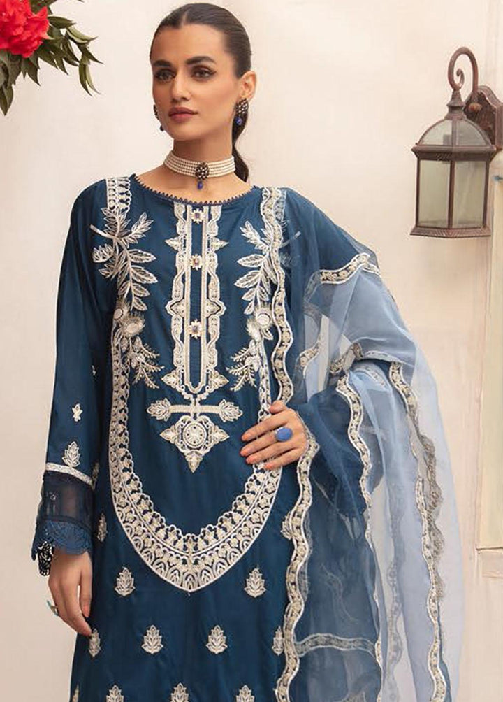 Mahees By Riaz Arts Embroidered Lawn Suits Unstitched 3 Piece RA23-M12 02 - Summer Collection