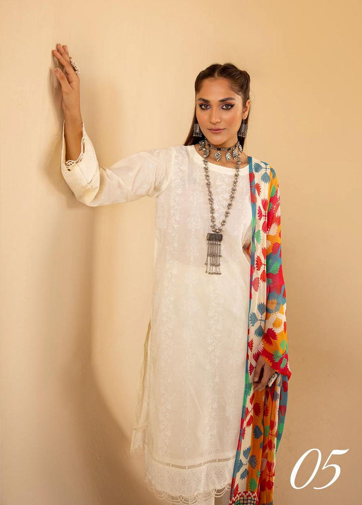 Mahees By Riaz Arts Embroidered Lawn Suits Unstitched 3 Piece RA23M-V33 D-05 - Summer Collection